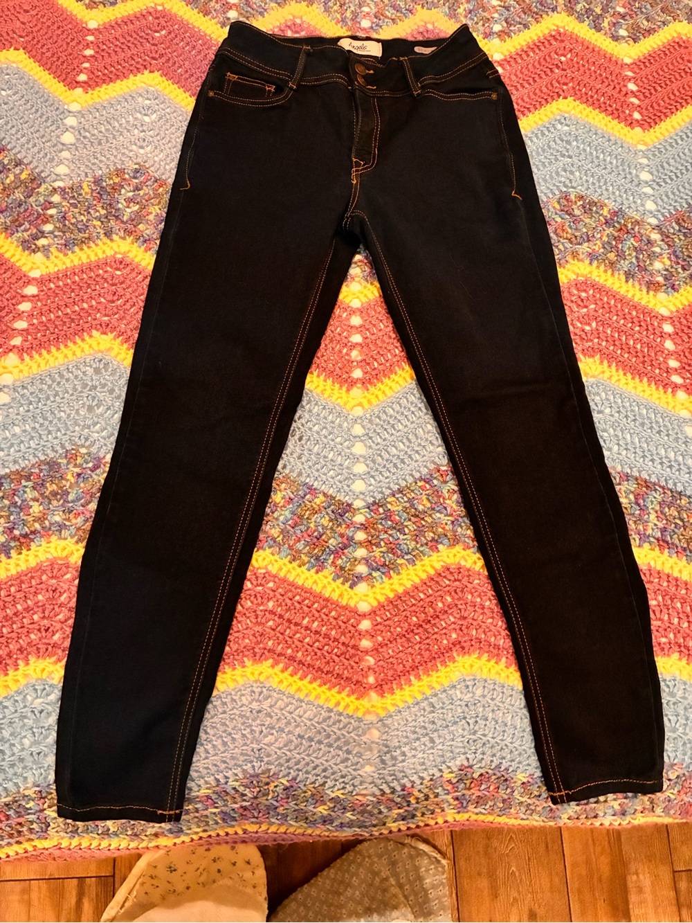 Angels Forever Young Curvy Skinny Jeans Size 6 Dark Wash Y2K Western